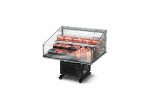 Холодильные промо витрины AURA SQ H120 Brandford с дополнительной полкой для выкладки