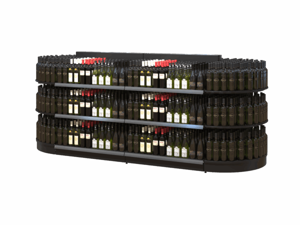 Алкогольный стеллаж остров WINE ISLAND  усиленный 