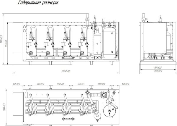 Многокомпрессоный агрегат на базе компрессоров Copeland M UMCF-S-3хZB29/ZBD29 F14 
